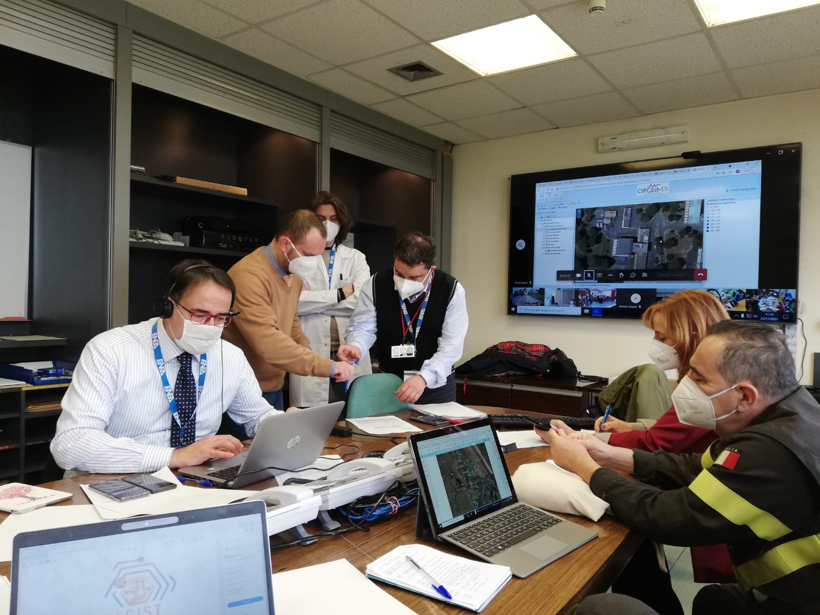 operators of the ENEA research center casaccia during a CBRN real life exercise